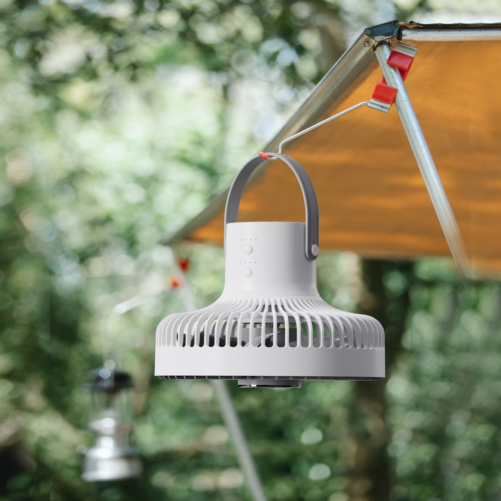 10000 mAh USB Tripod Camping Fan with Power Bank Light Rechargeable Desktop Portable Circulator Wireless Ceiling Electric Fan