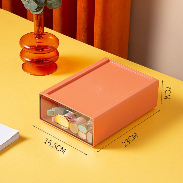 Ins 1PC Plastic Storage Box Drawer Storage Container Desktop Cosmetic Storage Basket Home Office Organizer Box