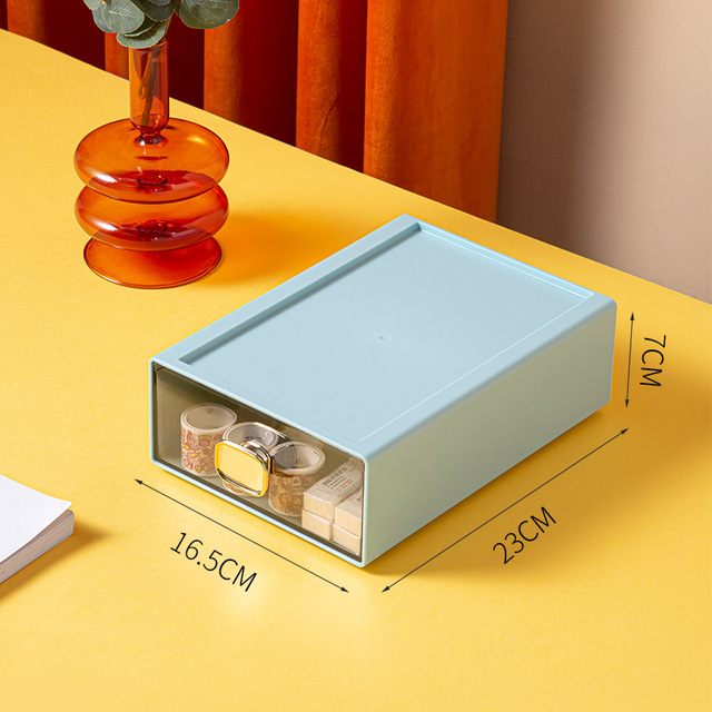 Ins 1PC Plastic Storage Box Drawer Storage Container Desktop Cosmetic Storage Basket Home Office Organizer Box
