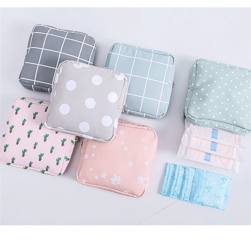 Ins Small Cosmetic Bag Girl Lipstick Bag Make Up Organizer Bag Makeup Pouch Sanitary Pads Storage Bags Toiletry Beauty Case