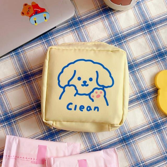 Korean Style Travel Kawaii Cosmetic Storage Bag for Girls Tampon Sanitary Pad Pouch Mini Makeup Earphone Coin Sundries Bags