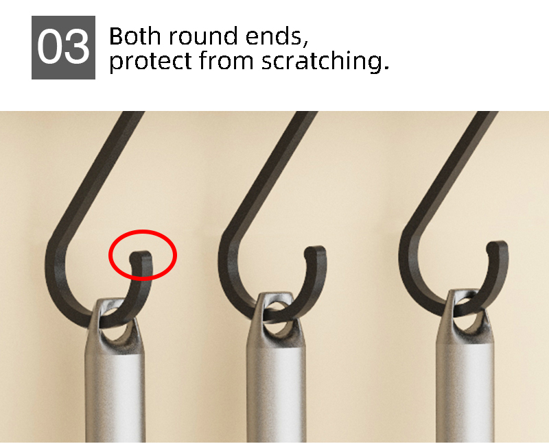 8PCS S Shape Hooks Kitchen Home Multi-function Railing Hanger Hook Clasp Holder Hooks for Hanging Bathroom Utensils Storage Tool