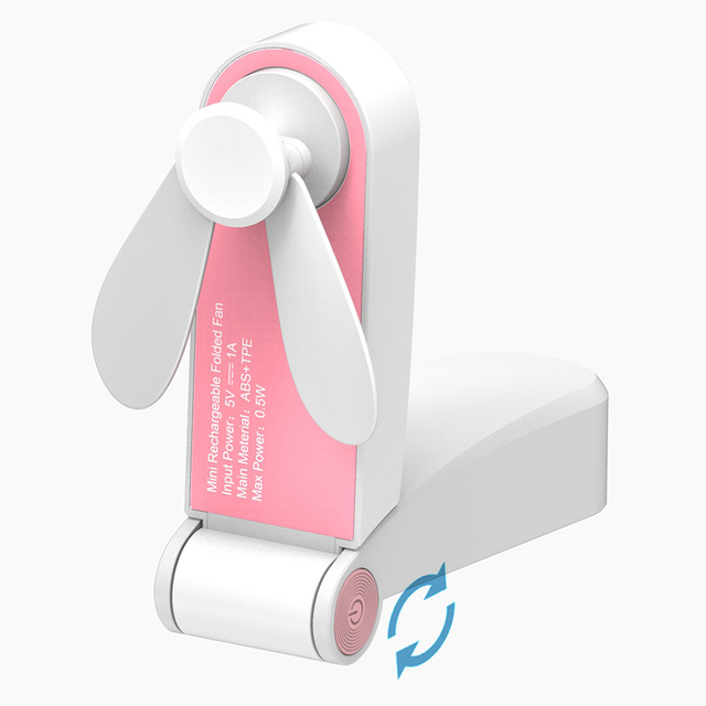 USB Folding Fan Mini Electric Pocket Cooling Fan Portable USB Rechargeable Handheld Air Cooler Table Ventilado  Home Appliances