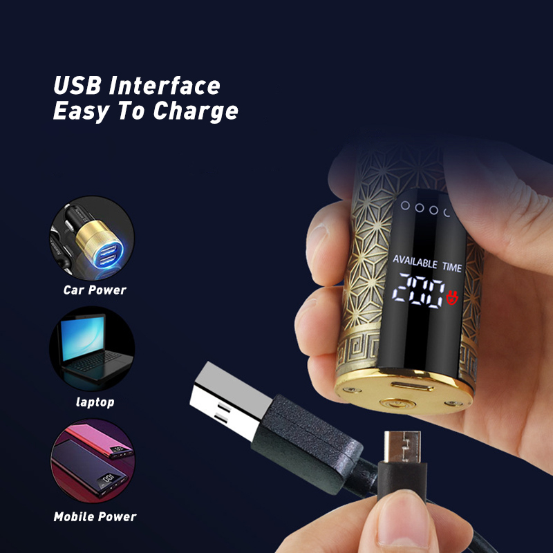 T Knife Electric Hair Clipper Professional LED Display Men Hair Clipper 3 Levers Adustable Hair Cutting Machine USB Rechargeable