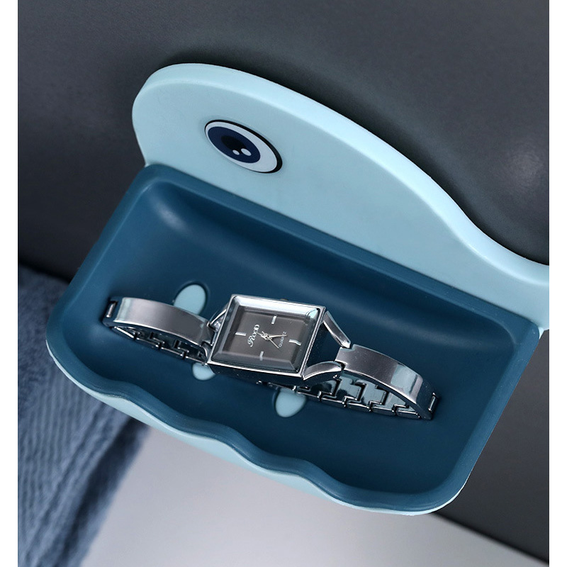 Cute Whale Shaped Punch-free Soap Box Bathroom Drain Soap Holder Bathroom Wall Hanging Rack Bathroom Storage Shelves