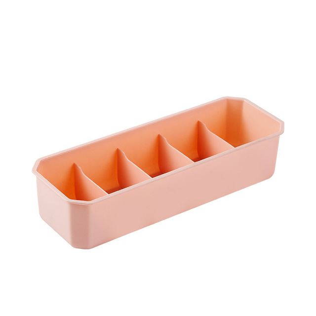 5 Grids Compartment Divided Drawer Organizer Divider Underwear Clothes PP Box Closet for Case Ties Socks Bra Storage Bin For