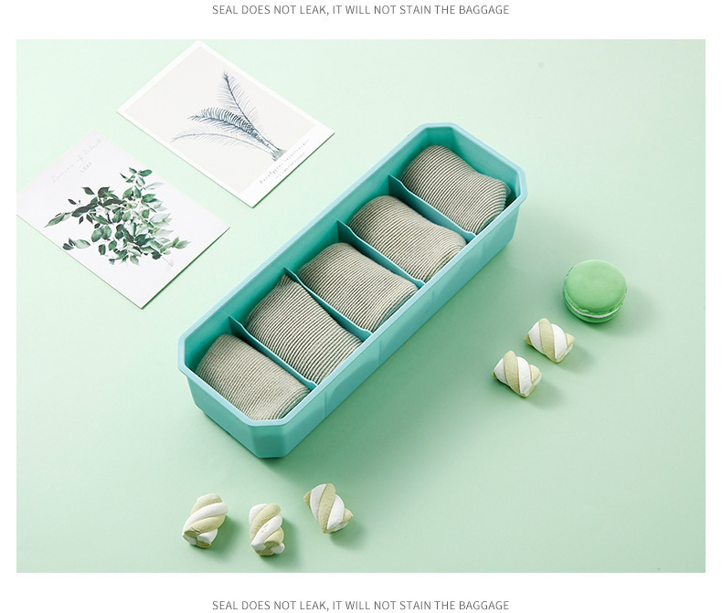 5 Grids Compartment Divided Drawer Organizer Divider Underwear Clothes PP Box Closet for Case Ties Socks Bra Storage Bin For