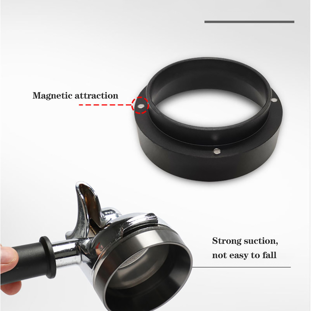 51/53/58/Mm Stainless Steel Intelligent Dosing Ring Brewing Bowl Coffee Powder For Espresso Barista Funnel Portafilter