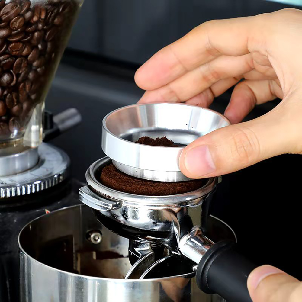 51/53/58/Mm Stainless Steel Intelligent Dosing Ring Brewing Bowl Coffee Powder For Espresso Barista Funnel Portafilter