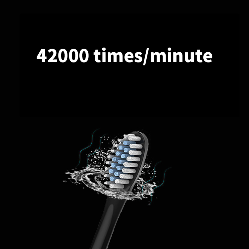 USB Sonic Electric Toothbrush for Adults Kids Smart Timer Rechargeable 6Mode Whitening Toothbrushes IPX7 Waterproof 4 Brush Head