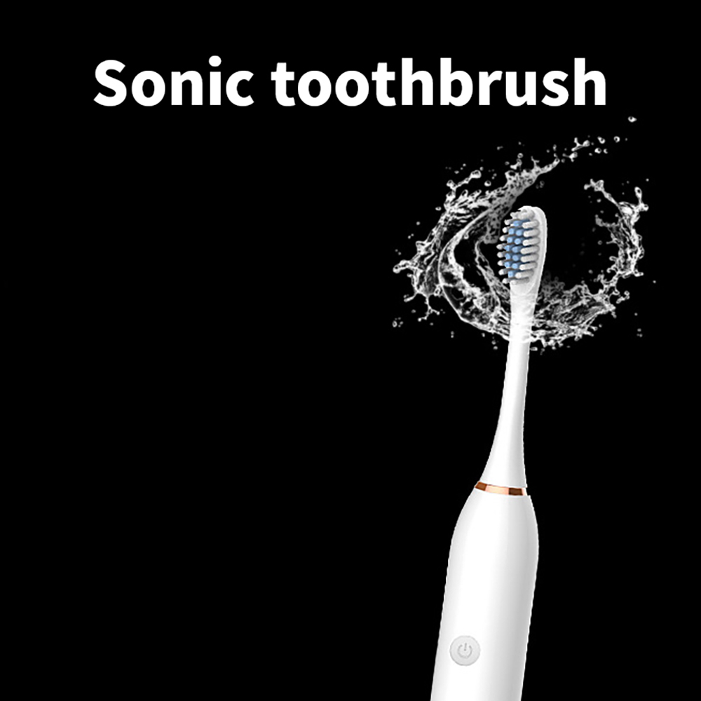 USB Sonic Electric Toothbrush for Adults Kids Smart Timer Rechargeable 6Mode Whitening Toothbrushes IPX7 Waterproof 4 Brush Head