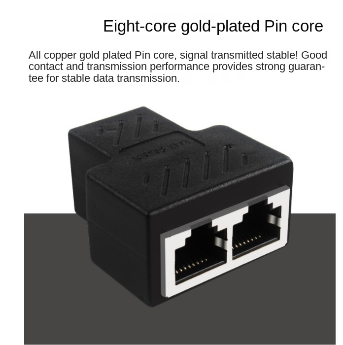 Network cable connector Black Ethernet Adapter Lan Cable Extender Splitter for Internet Connection Cat5 RJ45 Splitter Coupler Contact Modular Plug