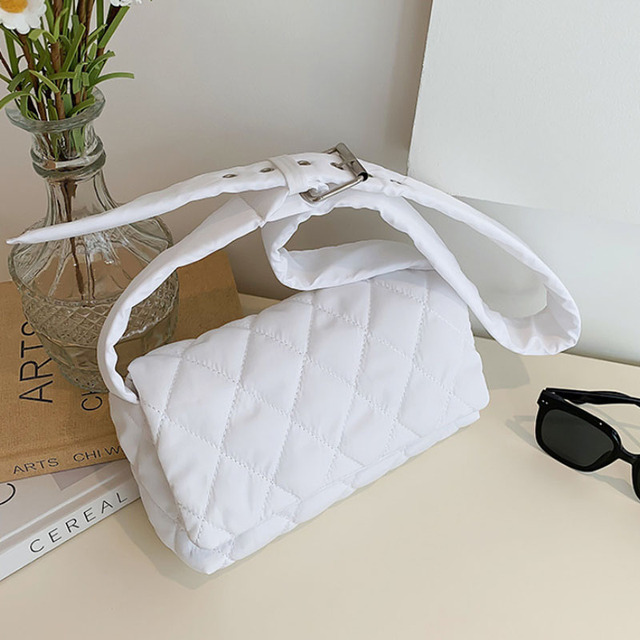 New Fashion Space Pad Cotton Women Shoulder Bags Winter Nylon Padded Quilted Shopper Bags Female Casual Crossbody Bags Handbags