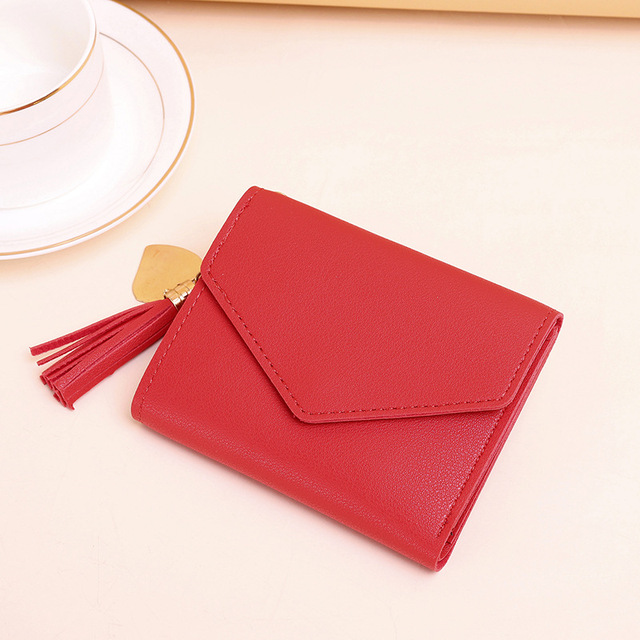 Short Tassel Wallet for Women Fashion Purse Female Mini Wallets Students Chic Purse Female Small Wallet for Girl Coin Purse
