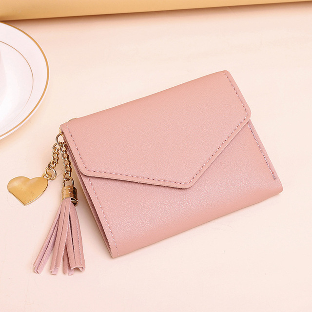 Short Tassel Wallet for Women Fashion Purse Female Mini Wallets Students Chic Purse Female Small Wallet for Girl Coin Purse