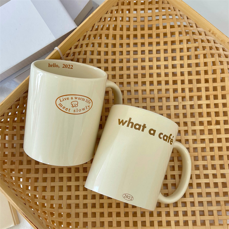 Korean Style Cartoon Bear Mug Cute Water Cup Heat-resistant Cream Ceramic Cup