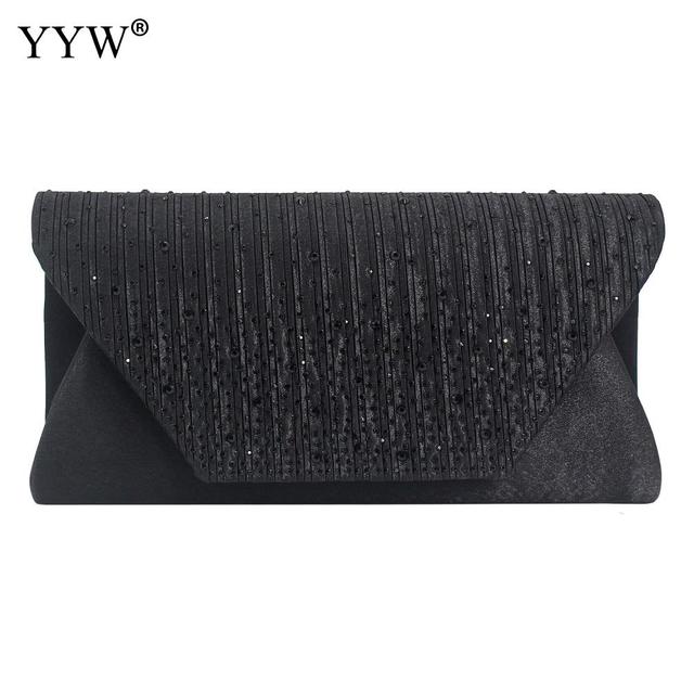 Evening Clutch Purses Satin Diamonds Elegant Women's Clutch Bag Fashion Dress Purse Luxury Handbags for Wedding Bridal 8 Colors