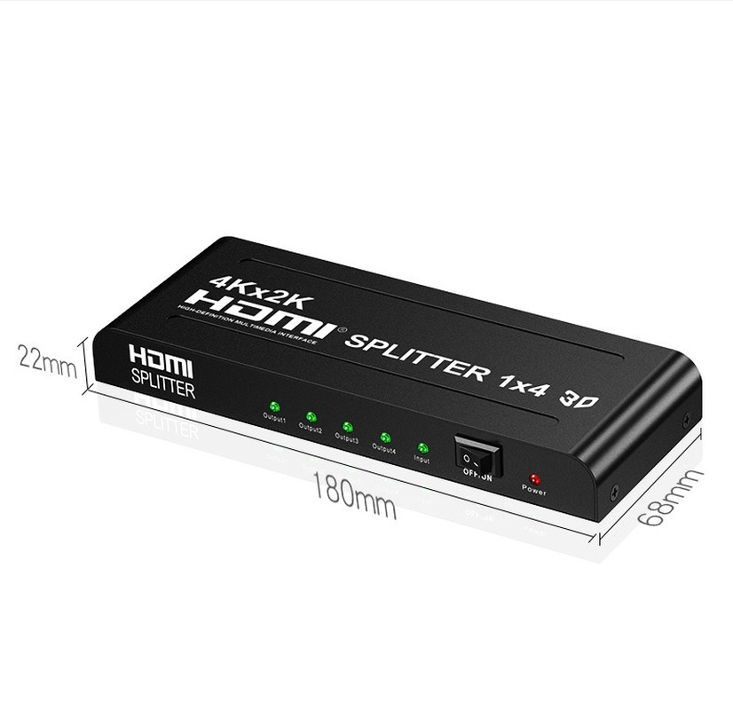 HD hdmi distributor 2.0 Splitter 1X4 UHD 4K@60Hz HDCP 2.2 HDMI 1 In 4 Out for LED TV Mi Box3 Ps4 Monitor Projector Tv Box One Computer