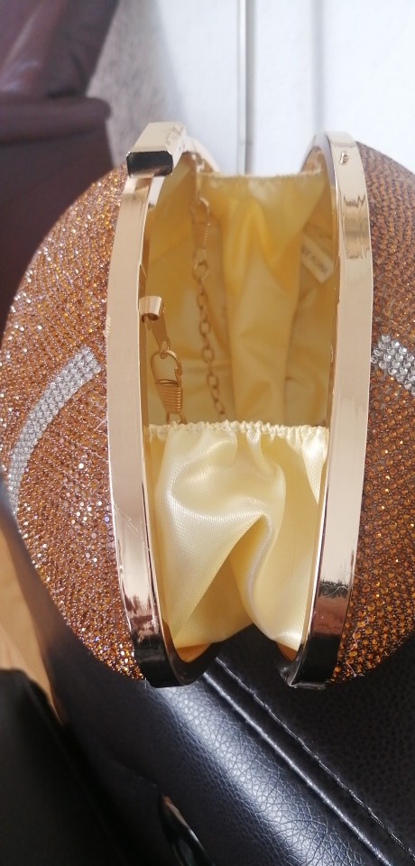 Football Shape Evening Bags Luxury Rhinestone Purses Clutch Lady'S Handbag Cocktail Party Evening Clutch Bag Chain Crossbody Bag