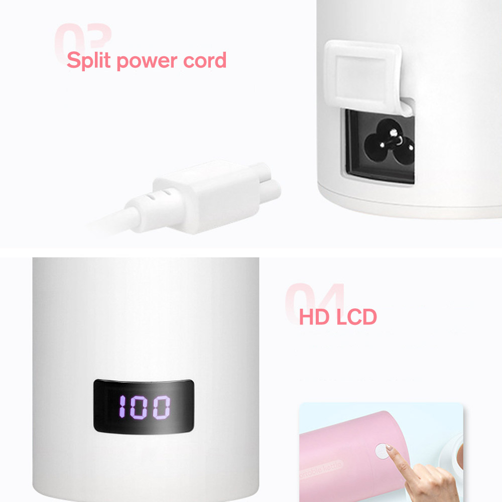 Portable Electric Hot Water Cup Household Smart Kettletravel pot heating health cup stainless steel small mini water cup