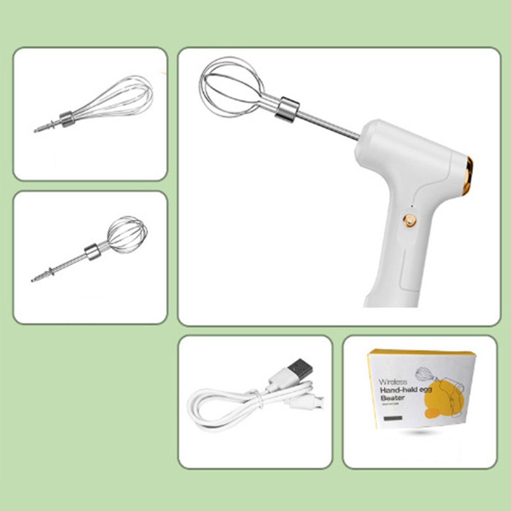 Wireless Electric Food Mixer Hand Blender Portable 3 Speeds High Power Dough Egg Beater Baking Cake Cream Whipper Kitchen Tools