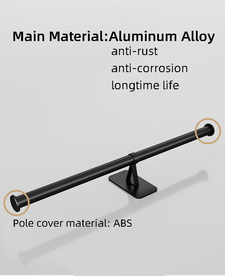 Towel Rack Towel Hanger Bath Towel Holder Wall Hanging Black Bar White Rod Bathroom Shelf Kitchen Storage Rack