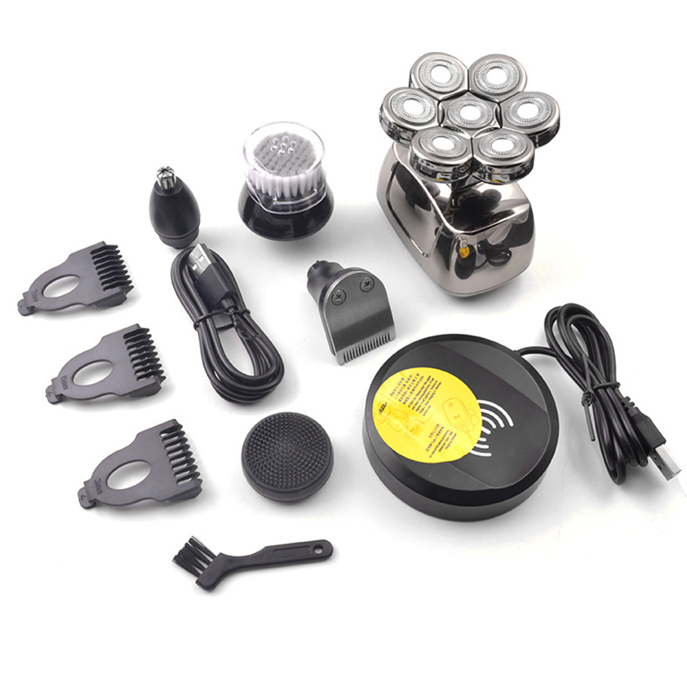 Electric Shaver for Men Wireless Rechargeable Grooming Kit 7 Blades Waterproof Razor USB Bald Shaving Machine Beard Hair Trimmer