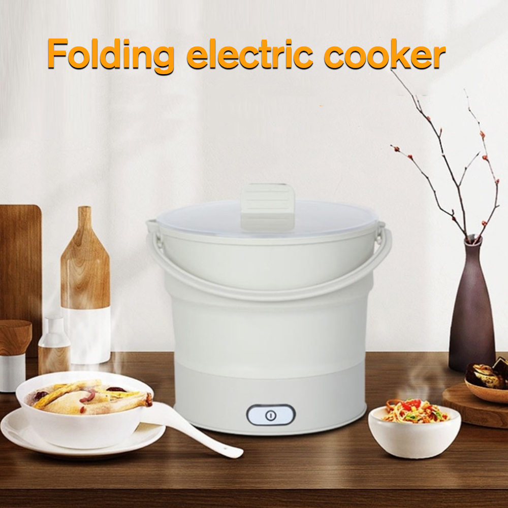 Folding Electric Cooker 110V / 220V Multicooker Hot Pot Food Steamer Cooking Machine Noodle Multi Cooker For Travel мультиварка