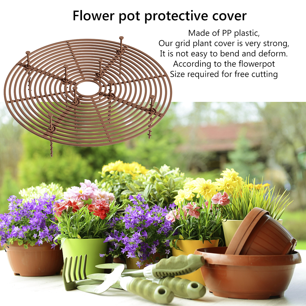 19/30cm Plant Pot Soil Guard Cover Cat Digging Stopper Universal Flower Pot Cover Baby-proofing Cuttable for Garden Balcony Yard