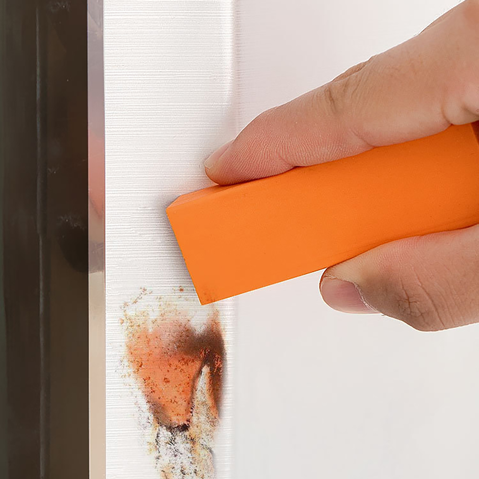 Glass Rust Remover No Scratches Gap Scrubber Multipurpose Rust Cleaning Erasers Wet And Dry Dual Use for Bathroom Kitchen