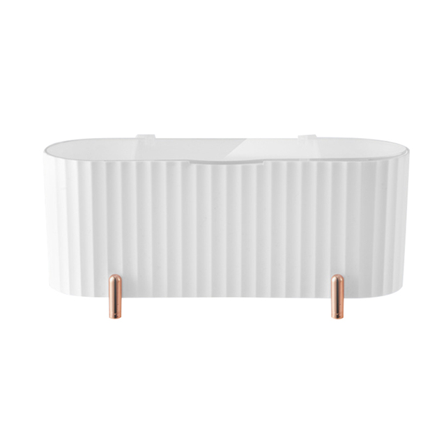 Plastic Desktop Storage Box Dust-proof with Cover Makeup Organizer Eliminate Clutter Countertop Display Cases for Dressing Table