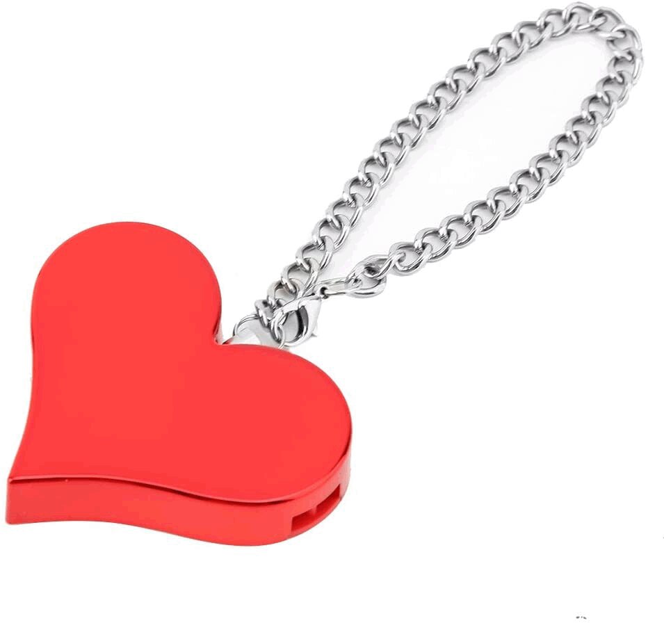 Stick drill heart-shaped female personal alarm Anti-wolf Alarm Woman Night Running Sports Self-defense Alarm Elderly Children Anti-lost Self-rescuer Key Chain Alarm