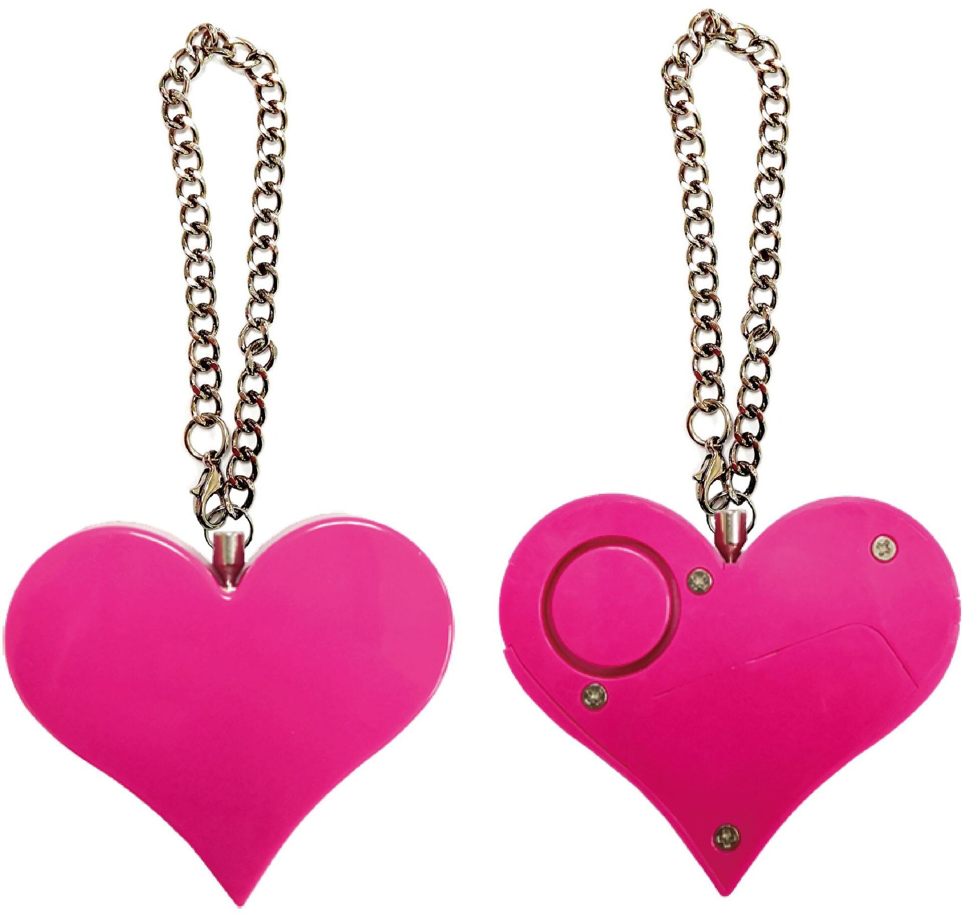 Stick drill heart-shaped female personal alarm Anti-wolf Alarm Woman Night Running Sports Self-defense Alarm Elderly Children Anti-lost Self-rescuer Key Chain Alarm