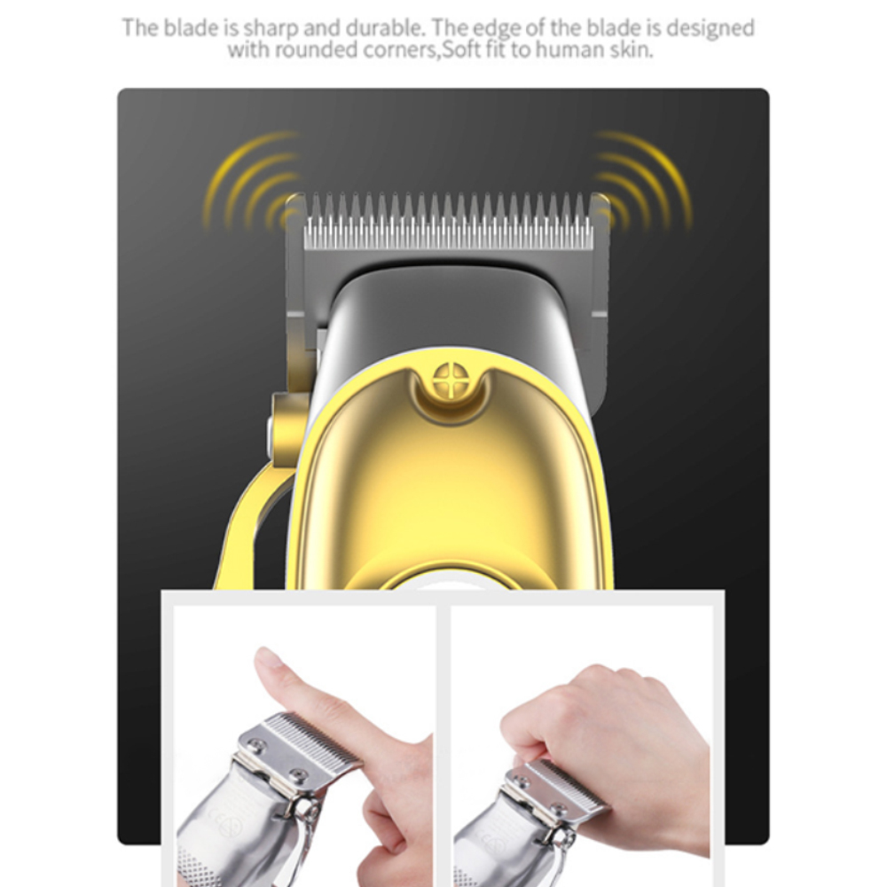 Kemei Hair Trimmer Man USB Rechargeable Hair Clipper Oil Head Carving Hair Line Clipper Haircut Lcd Display Electric Hair Cutter