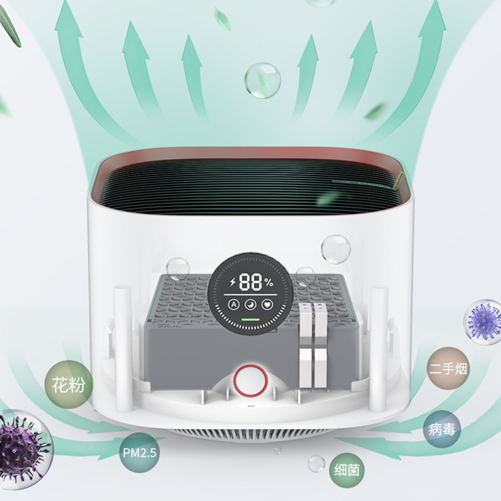 A3 Smart Desktop Air Purifier Free Filter Filter Home Office Dust Removal Second-Hand Smoke Small Air Purifier 4000mah
