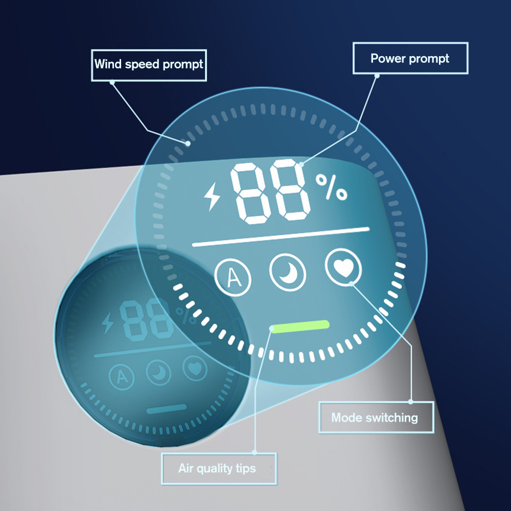 A3 Smart Desktop Air Purifier Free Filter Filter Home Office Dust Removal Second-Hand Smoke Small Air Purifier 4000mah