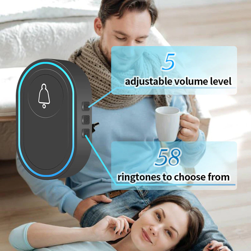Smart wireless doorbell Welcome doorbell Waterproof 300m remote smart home doorbell