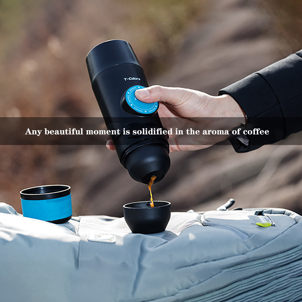 Mini Portable Coffee Machine 70ml Pressure Espresso Manual Handheld Coffee Maker for Car Travel Camping Hiking Home Office