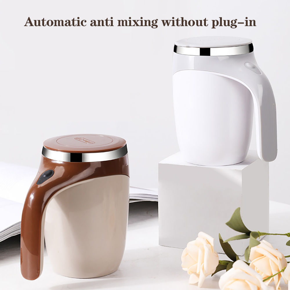 380ml Coffee Stirring Cup Auto Cup Magnetic Rotating Electric Milk Cup Mark Cup 304 Stainless Steel Self Stirring Mixing Cup