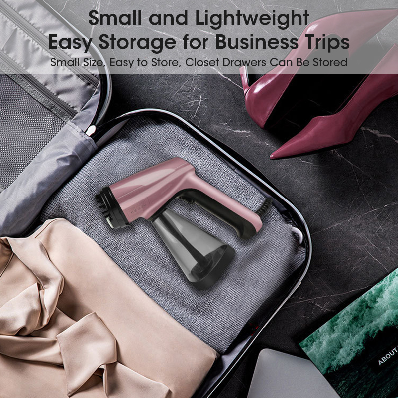 1500W Fabrics Steamer for Clothes, Hand Held Portable Travel Garment Steamer, Metal Steam Head, 260ml Water Tank