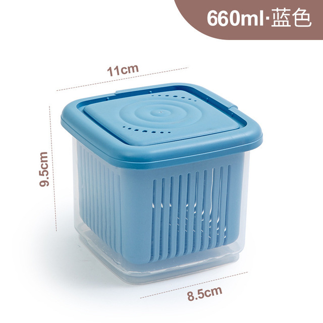 Refrigerator Organizer Kitchen Fridge Storage Box Drain Sealed Ginger Container Crisper Debris Fridge Storage Boxes Tray