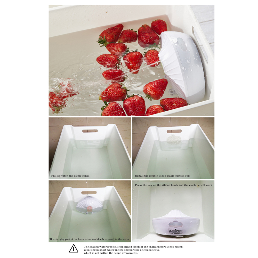 2022 Mini Rechargeable Ultrasonic Dishwasher Portable Fruit Cleaner High Pressure Wave Dishwasher USB Dishwasher