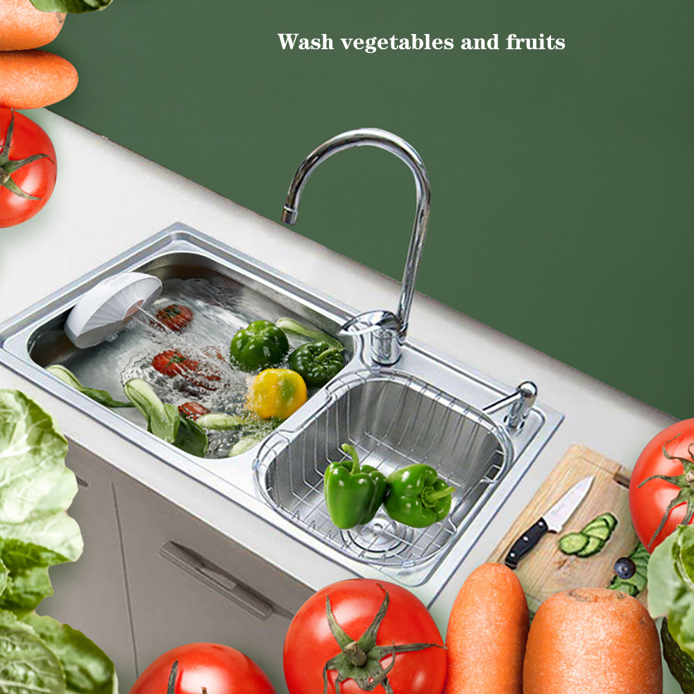 2022 Mini Rechargeable Ultrasonic Dishwasher Portable Fruit Cleaner High Pressure Wave Dishwasher USB Dishwasher