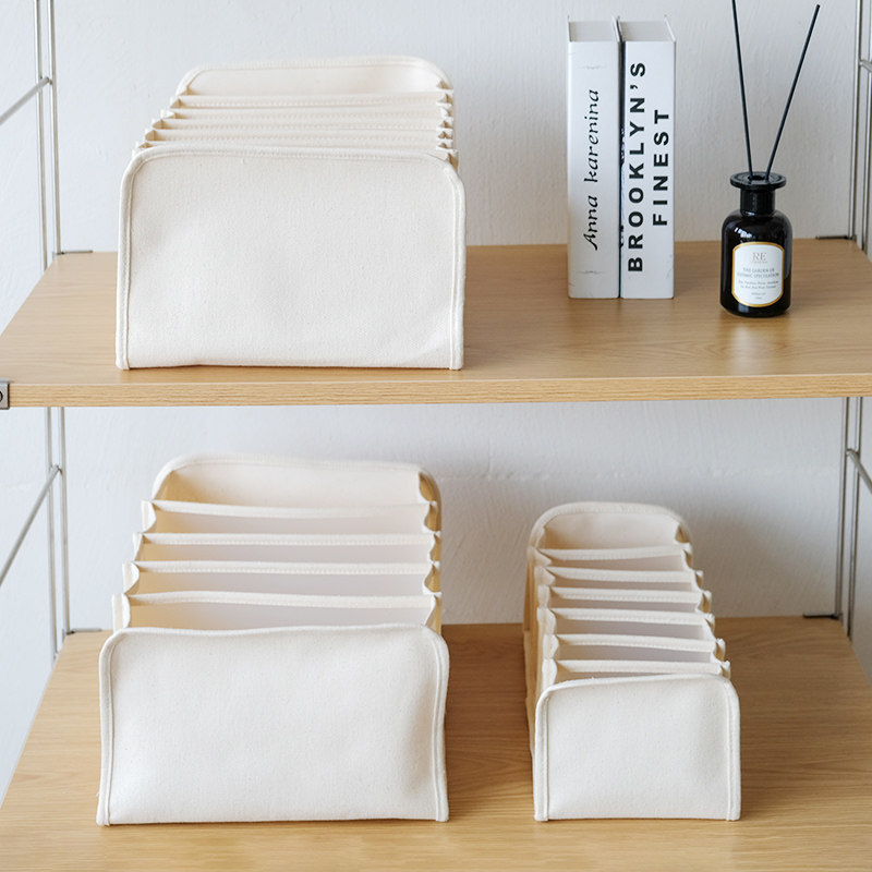 1PC Cotton and Linen Fabric Divider Storage Box Underwear Storage Box  Jeans Sweater Organizer Box