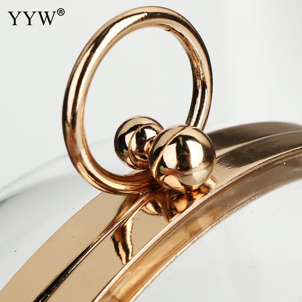 Clear Sac Transparent Femme Round Crossbody Bag Pvc Transparent Women Handbag 2021 New Ball Party Evening Bag White Gold Chain