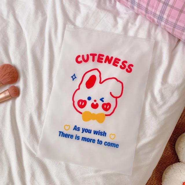 5/10PCS Ins Transparent Kawai Travel Storage Bag Zipper Lock Waterproof Clothing Closet Underwear Packing Sorting Bag