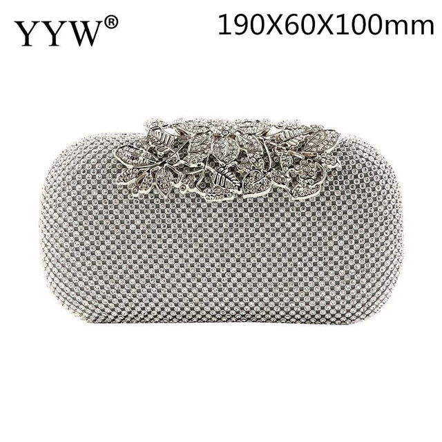 Silver Small Clutch Evening Bags Luxury for Women Wedding Party Clutch Bags Highclass Evening Crystal Clutch Purse Prom Sac