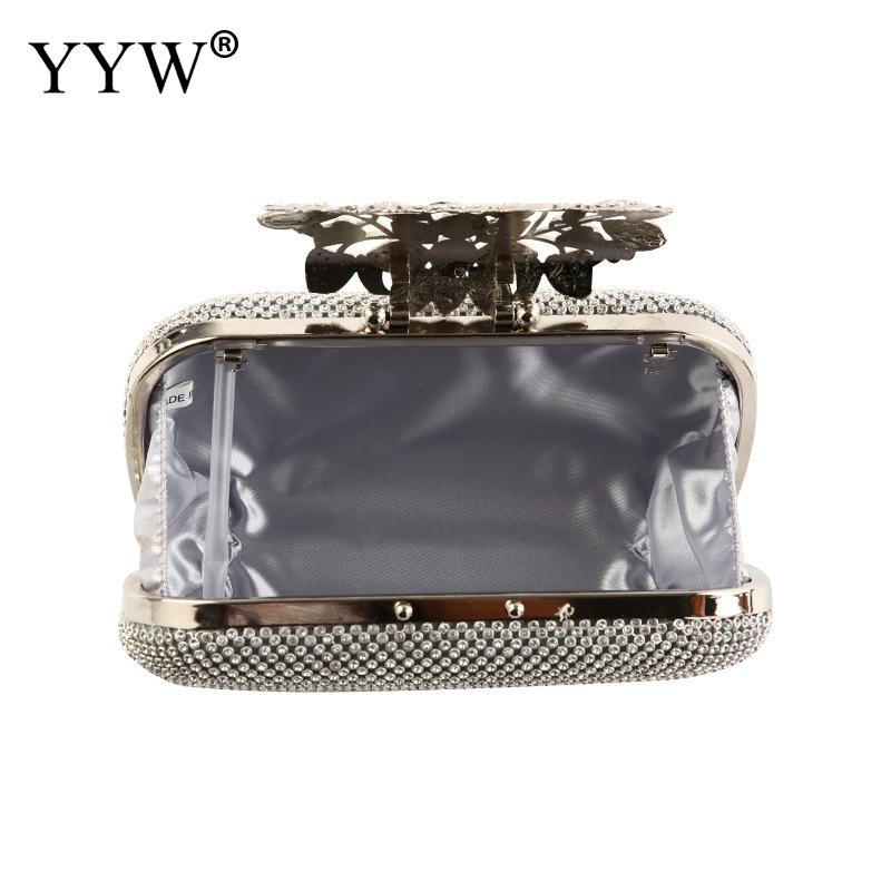 Silver Small Clutch Evening Bags Luxury for Women Wedding Party Clutch Bags Highclass Evening Crystal Clutch Purse Prom Sac