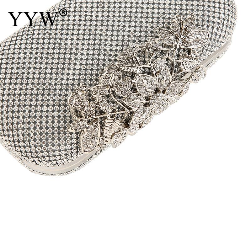 Silver Small Clutch Evening Bags Luxury for Women Wedding Party Clutch Bags Highclass Evening Crystal Clutch Purse Prom Sac