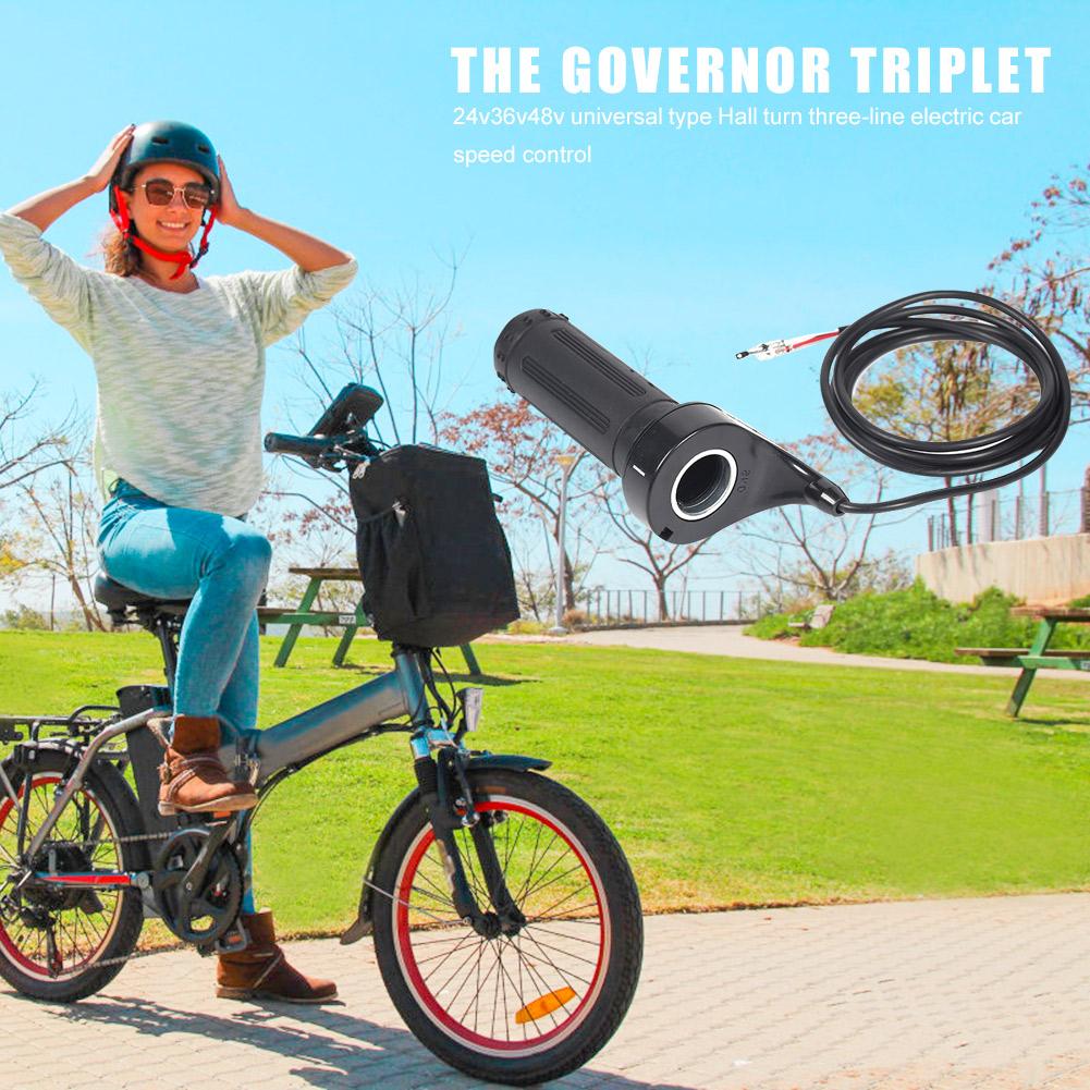 Electric E-Bike Twist Throttle 24V 36V 48V 3 Speed Handlebar Throttle Universal Electric Scooter Twist Cycling Throttle Grip